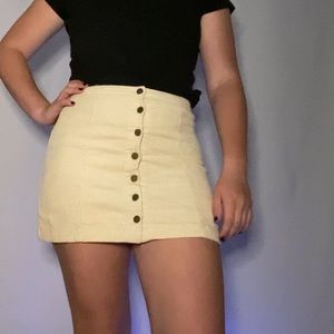 Corduroy Mini Skirt - Khaki